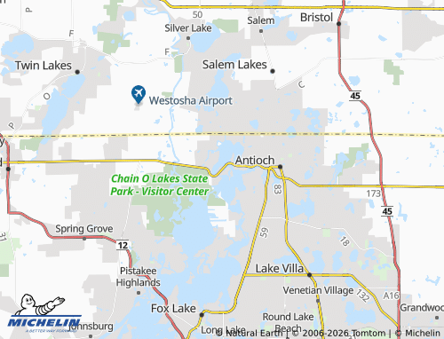 Mapa MICHELIN Channel Lake - ViaMichelin