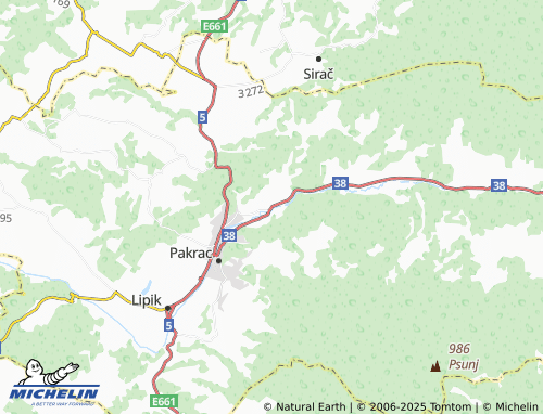 MICHELIN Kusonje map - ViaMichelin
