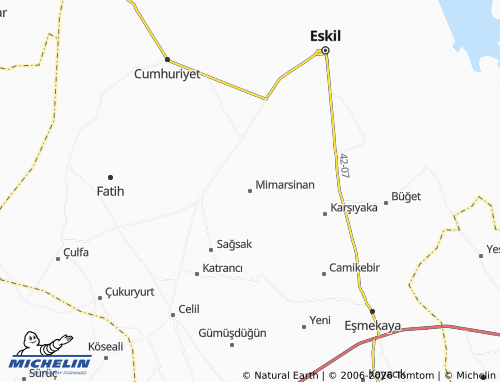 Mappa MICHELIN Mimarsinan - ViaMichelin