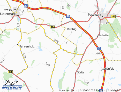 Mapa MICHELIN Werbelow - ViaMichelin