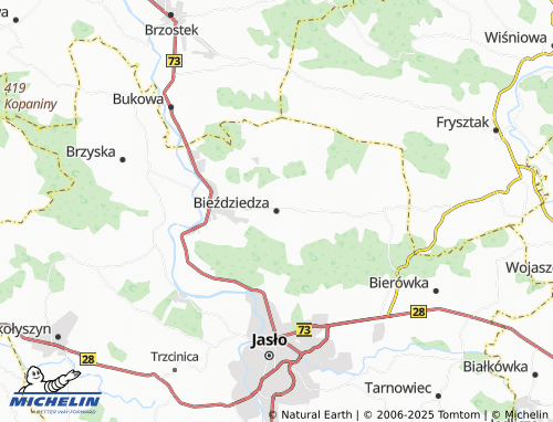 MICHELIN Bieździedza map - ViaMichelin