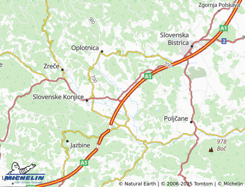 Carte MICHELIN Tepanje - ViaMichelin