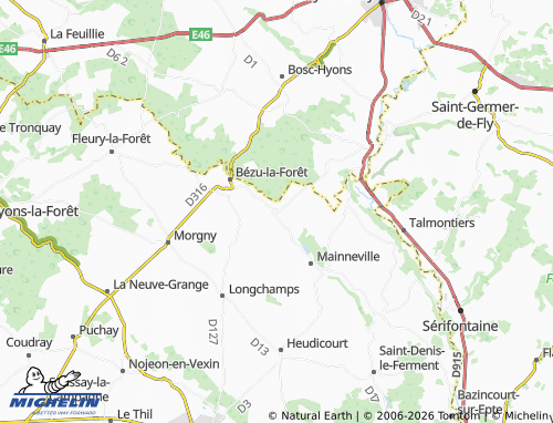 MICHELIN Martagny map - ViaMichelin