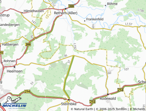 MICHELIN-Landkarte Lichtenhorst - ViaMichelin