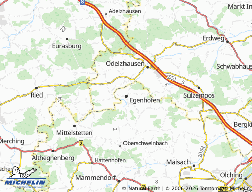 Mappa MICHELIN Egenhofen - ViaMichelin