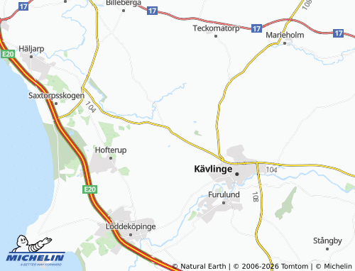 Mapa MICHELIN Västra Karaby - ViaMichelin