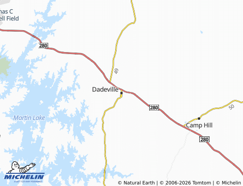 Mapa MICHELIN Dadeville - ViaMichelin