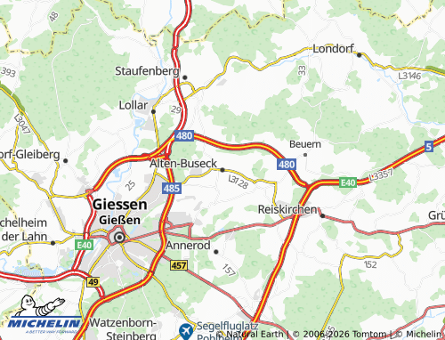 MICHELIN Alten-Buseck map - ViaMichelin