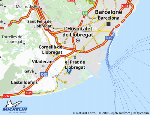 Carte MICHELIN el Prat de Llobregat - ViaMichelin