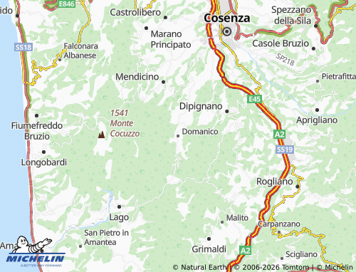 Mapa MICHELIN Domanico - ViaMichelin