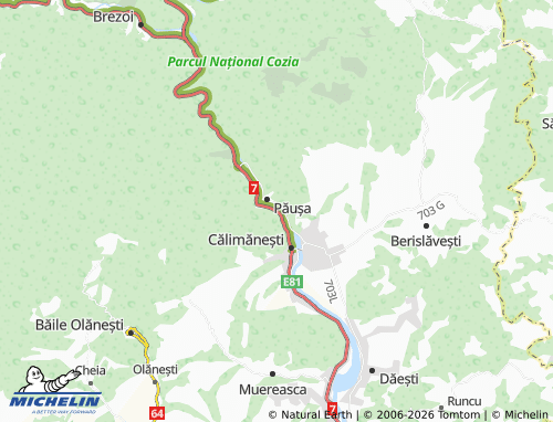 MICHELIN Căciulata map - ViaMichelin