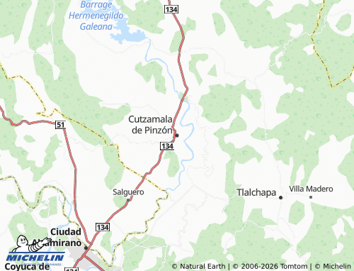 Mappa MICHELIN Cutzamala de Pinzón - ViaMichelin