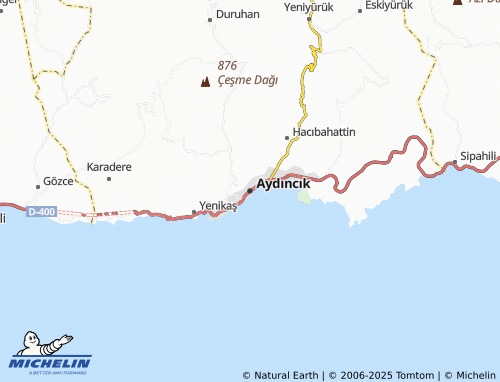 MICHELIN Aydıncık map - ViaMichelin