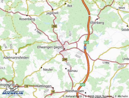 MICHELINLandkarte Ellwangen (Jagst) ViaMichelin