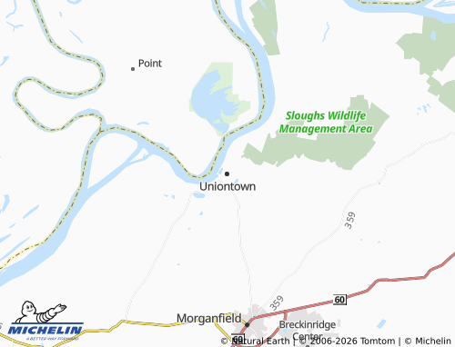 Mappa MICHELIN Uniontown - ViaMichelin