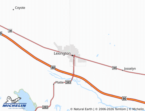 Mapa MICHELIN Lexington - ViaMichelin