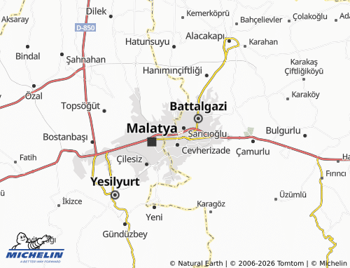 MICHELIN Salköprü map - ViaMichelin
