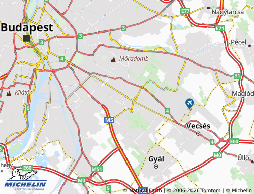 MICHELIN 18. Kerület map - ViaMichelin