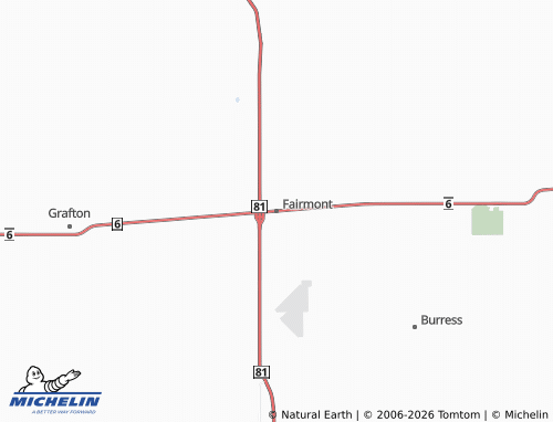 Mappa MICHELIN Fairmont - ViaMichelin