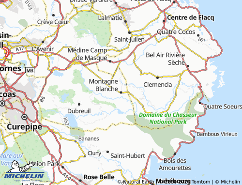 MICHELIN-Landkarte Montagne Blanche - ViaMichelin
