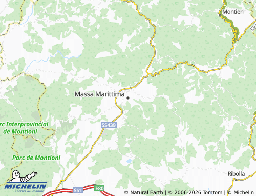 MICHELIN Massa Marittima map - ViaMichelin