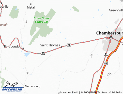 Kaart MICHELIN Saint Thomas - ViaMichelin