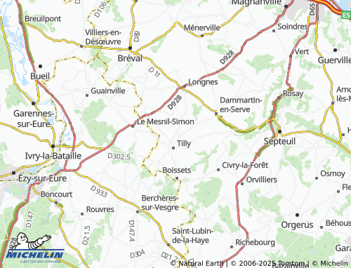 MICHELIN Flins-Neuve-Église map - ViaMichelin