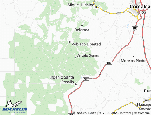 MICHELIN Amado Gómez map - ViaMichelin