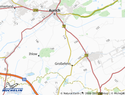 MICHELIN Westersander map - ViaMichelin