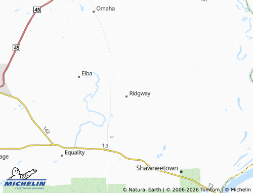 Mappa MICHELIN Ridgway - ViaMichelin