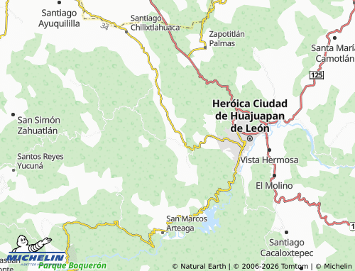 MICHELIN San Jerónimo Silacayoapilla map - ViaMichelin