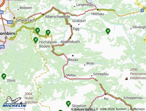 Mappa MICHELIN Bezau - ViaMichelin