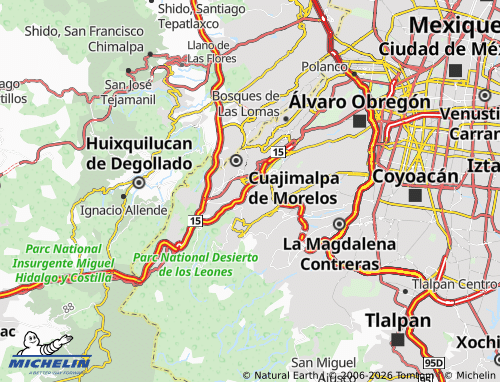 Mapa MICHELIN Santa Fe Cuajimalpa - ViaMichelin