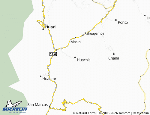 Mappa MICHELIN Huachis - ViaMichelin