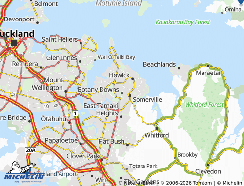 Mapa MICHELIN Botany Downs - ViaMichelin