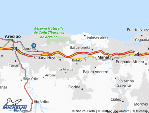 MICHELIN Tiburones map - ViaMichelin