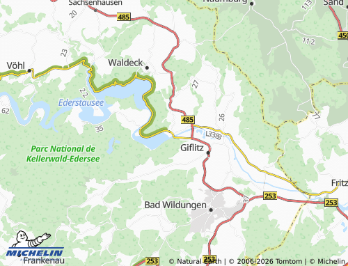 Mapa MICHELIN Affoldern - ViaMichelin