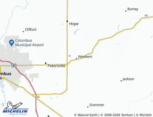 Kaart MICHELIN Newbern - ViaMichelin