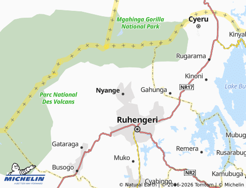 Mapa MICHELIN Nyange - ViaMichelin