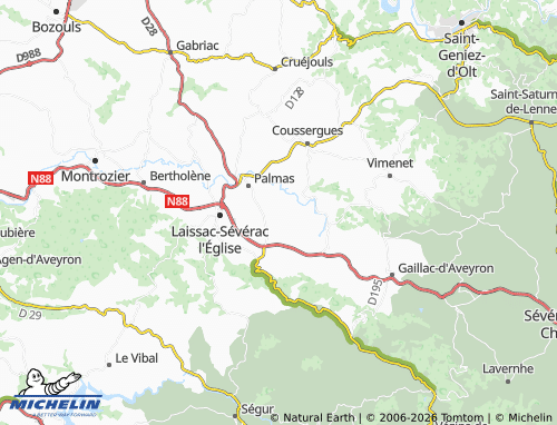 Mappa MICHELIN Vieilles-Cazes - ViaMichelin