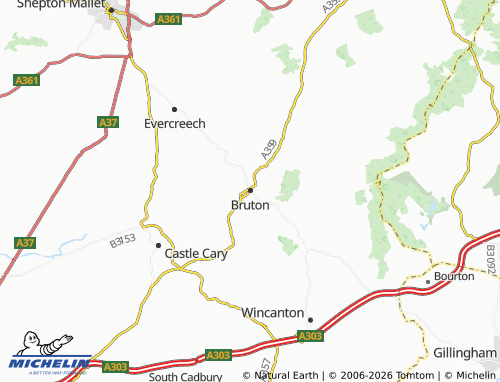 Mappa MICHELIN Bruton - ViaMichelin