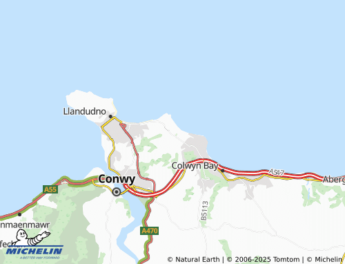 MICHELIN Penrhyn Bay map - ViaMichelin