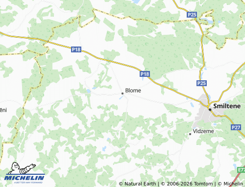 Mapa MICHELIN Blomes pagasts - ViaMichelin