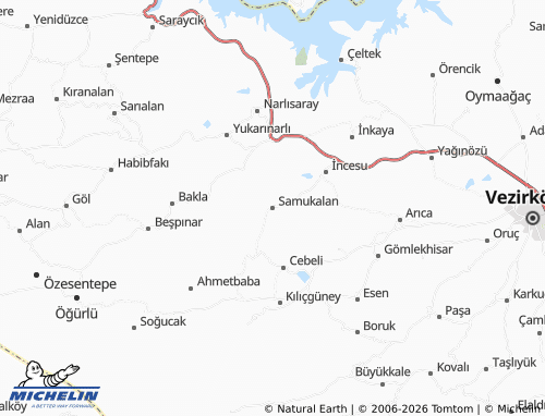 MICHELIN Samukalan map - ViaMichelin