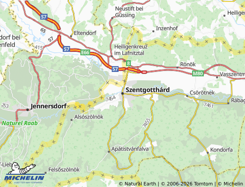 Mapa MICHELIN Szentgotthárd - ViaMichelin