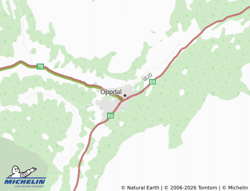 Mapa MICHELIN Oppdal - ViaMichelin