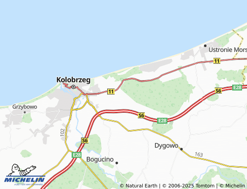 MICHELIN Kądzielno map - ViaMichelin