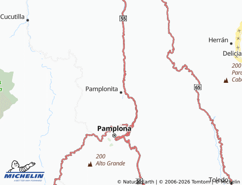 Carte MICHELIN Pamplonita - ViaMichelin
