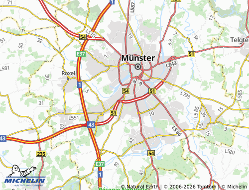 MICHELIN Mitte-Süd map - ViaMichelin