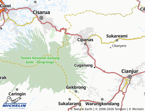 MICHELIN-Landkarte Cipendawa - ViaMichelin